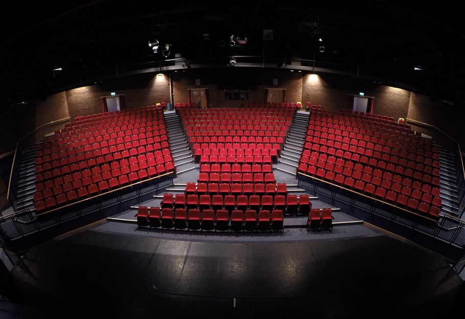 A picture of the Octagon seats from above the stage